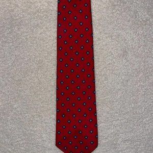 Antonio Calafatano Red 100% Silk Necktie Vintage — Gently Used Looks Great